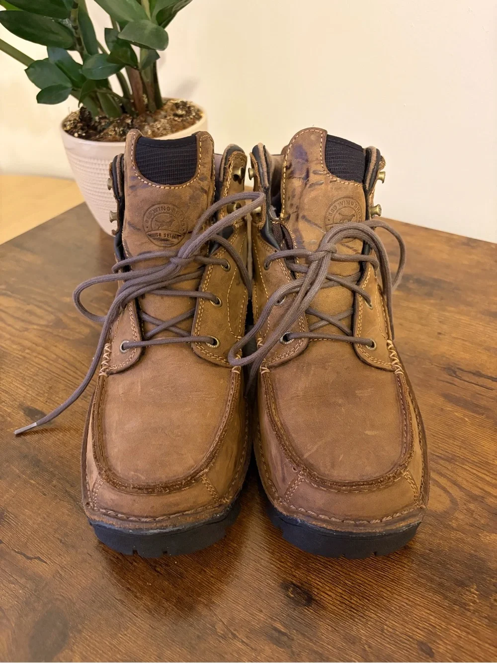 Red Wing Irish Setter Men Brown Leather Lace-Up Chukka Boots Memory Foam Size 12